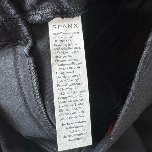 Spanx The Perfect Pant Black Knit Ponte Hi-Rise Flare Women’s Small Pull On New - Picture 7 of 12